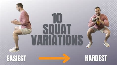 10 Easy Squat Variations For Beginners Easiest To Hardest Youtube