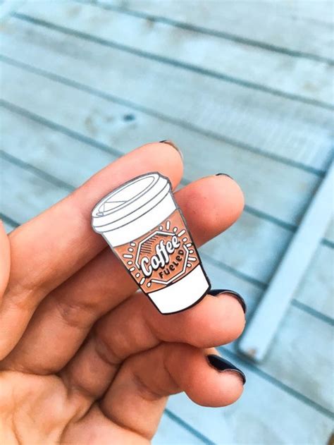 Enamel Pin Coffee Cappuccino Cup Brooch Morning Lapel Pin Etsy