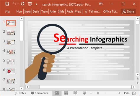 Searching Infographics Powerpoint Template Fppt