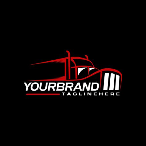 trucking logo design branding  vector art  vecteezy