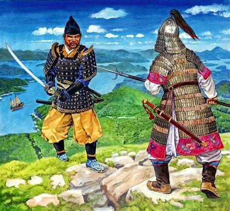 Japanese Pirate Against Korean Soldier Historical Armies Middle Ages