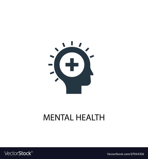 Mental Health Icon Simple Element Royalty Free Vector Image