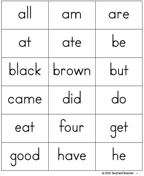 Dolch Nouns Sight Word Flash Cards Free Printable Sight Word Hot Sex Picture