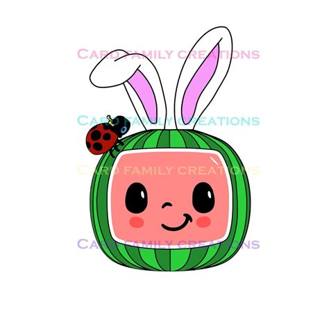 Cocomelon Svg Cocomelon Bunny Png Cocomelon Digital Etsy