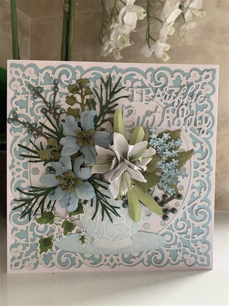 Susan’s Garden Flower Card Flower Cards Paper Flowers Winter Paper Birthday Cards For Women