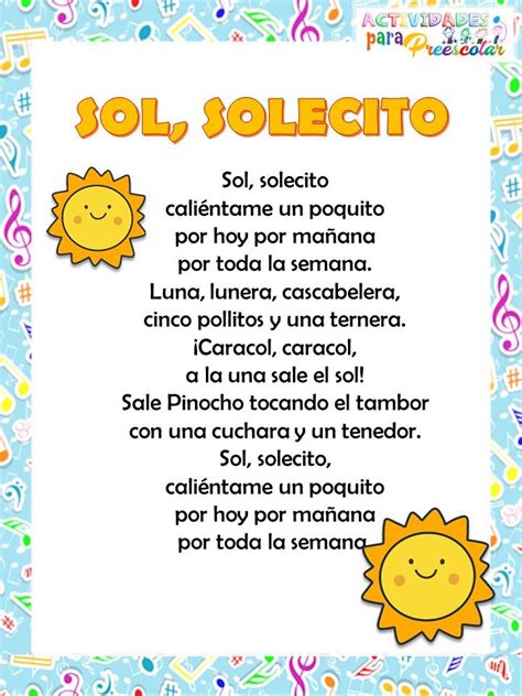 Canciones De Actividades Paa Preescolar 5 Imagenes Educativas