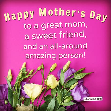 Happy mother's day 2021 quotes, images, shayari, card, messages for mother from son, daughter, kids can be checked and shared from here. 20 Wonderful Ways to Say Happy Mother's Day to a Friend » AllWording.com