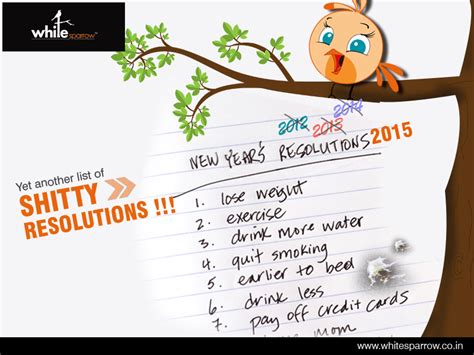 2015 Resolutions Spoof On Happy New Years Resolutions