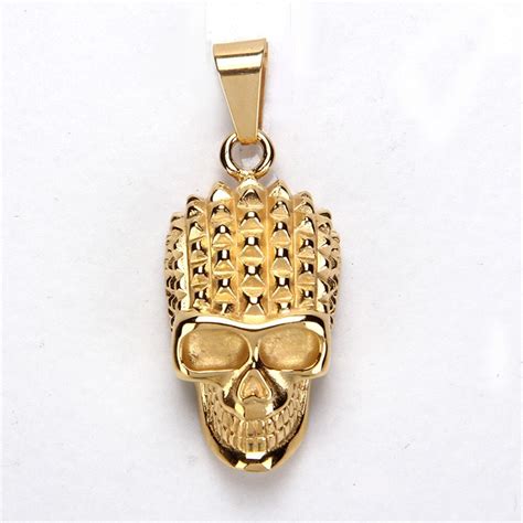 Buy Gold Tone Gothic Punk Mens Women 316l Stainless