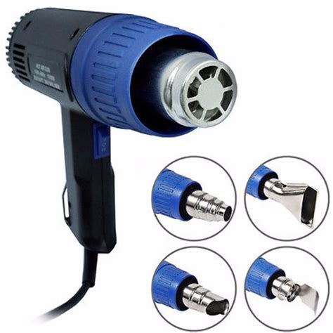 Heat Gun Hot Air Gun Dual Temperature 4 Nozzles Power Tool 1500w