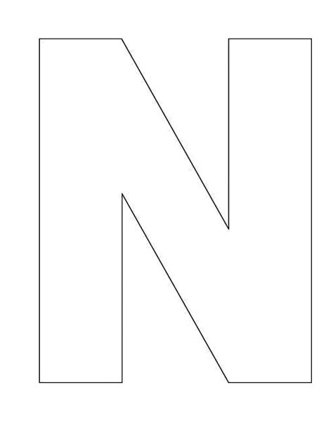 Printable Alphabet Letter N Template Alphabet Letter N Templates