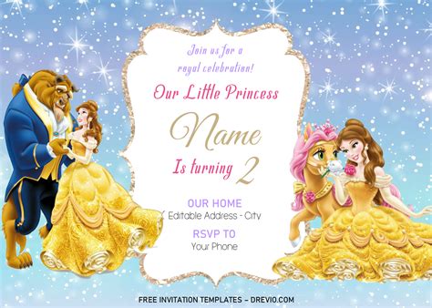 Disney Princess Invitation Templates Editable With Ms