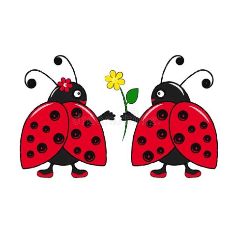 Ladybugs Couple In Love Stock Vector Illustration Of Birthday 15954427