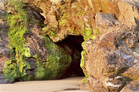 Cave Entrance Mawgan Porth Photograph By Alan Gregory Pixels