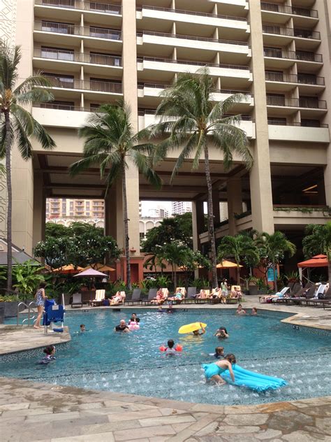 Tapa Tower Pool At The Hilton Hawaiian Village Honolulu Hawaii Usa