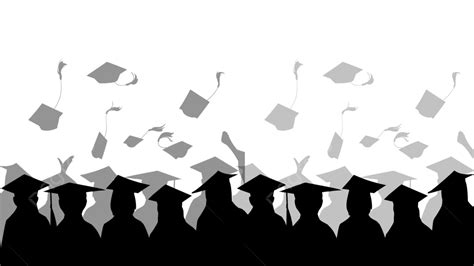 Graduate Student Silhouette Transparent Background Graduation Season