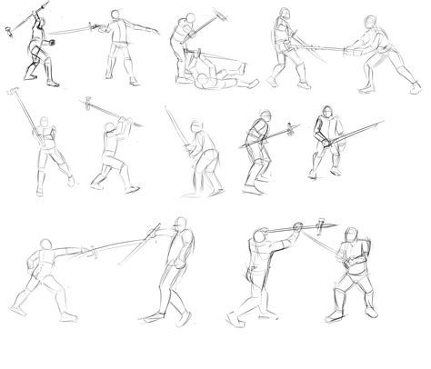 Sword Fighting Poses For Drawing At Getdrawings Free Download