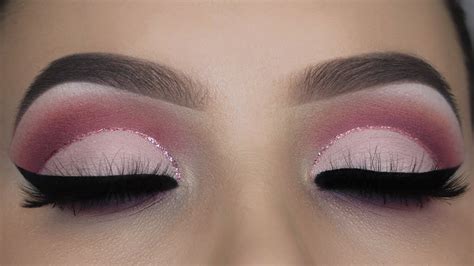 Pink Glitter Cut Crease Eyeshadow