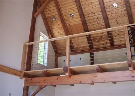 Indoor Cable Loft Railing Railing Design Cabin Loft