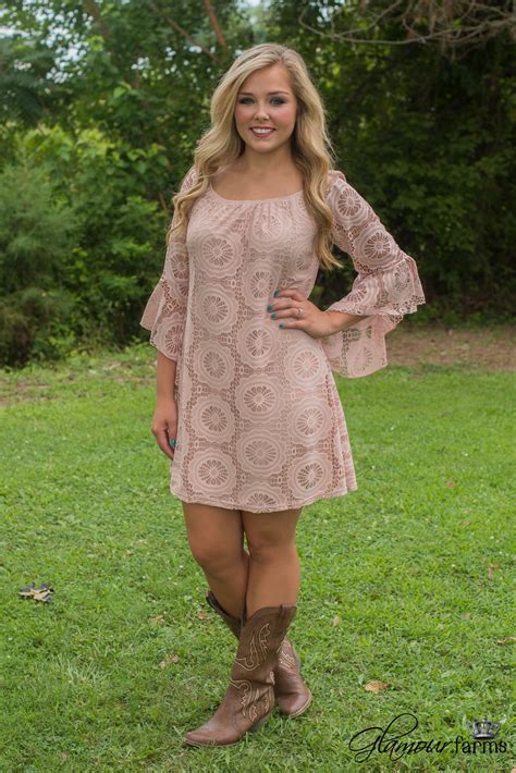 Utah Union Lace Tunicdress Blush Pink Cowgirl Dresses Country