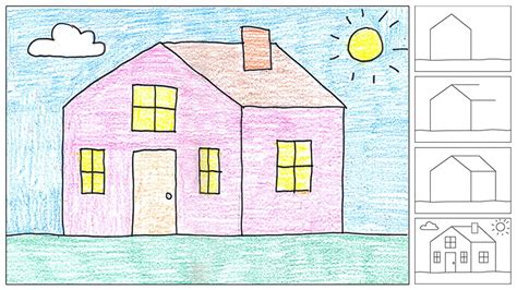 How To Draw A House Art Projects For Kids