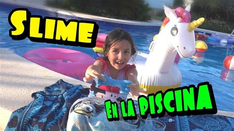 Slime En La Piscina Pool Slime Challenge Zarolakids Youtube