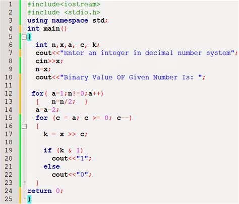 Find The Binary Value Of Decimal Number In C ~ C Programming