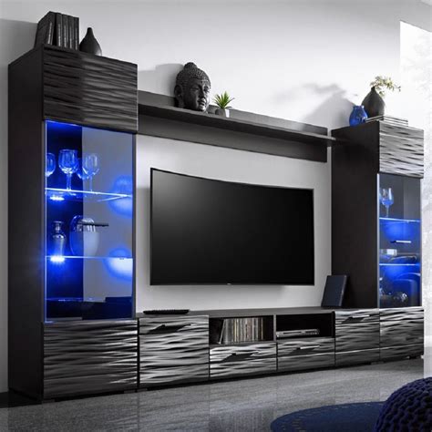 Meble Modica Blackwavy Wall Unit Modica Furniture Design Modern