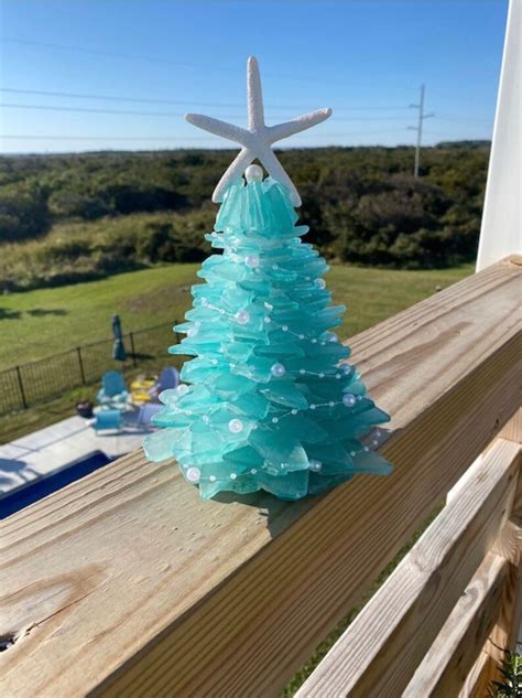 Med Turquoise Sea Glass Tree Etsy