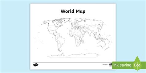 Free Printable World Map For Kids Teaching Resources