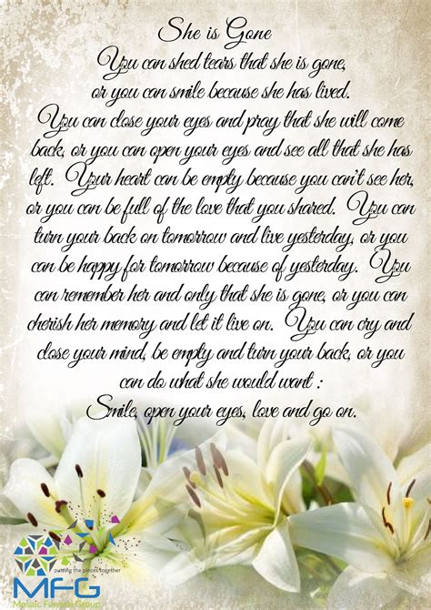 The Most Touching Funeral Poems For Moms Sympathy Card Messages Vrogue