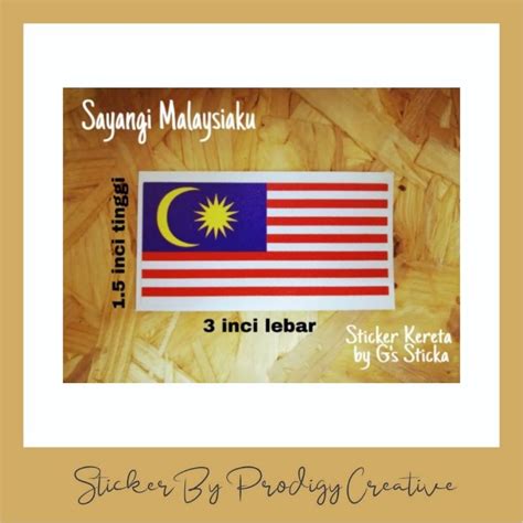 Sticker Bendera Malaysia Jalur Gemilang Merdeka Shopee Malaysia
