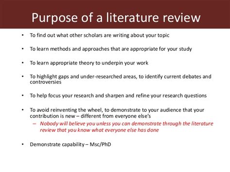A literature review is a survey of scholarly sources that provides an overview of a particular topic. Literature review in the research process
