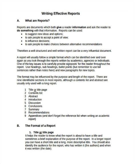 Fazegrapeclub Report Writing Template 28 Images 8 Business Report