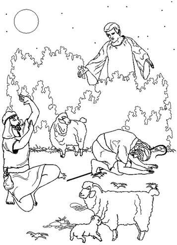 Klik hier voor kerstverhaal herders. Kids-n-fun | 31 Kleurplaten van Bijbel Kerstverhaal