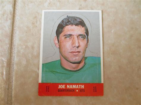 Related:joe namath jersey card joe namath auto cards 1969 joe namath card joe namath card sam darnold rookie jersey card + joe namath game used jersey card new york. Lot Detail - 1968 Topps Stand-Ups Joe Namath football card #17