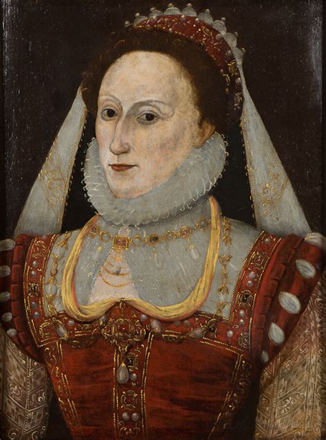 A Portrait Of Queen Elizabeth 1533 1603 English School Burghley