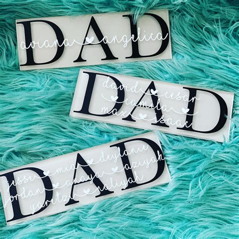 Dad Tiles Fathers Day Tiles Glass Decorative Tile T Etsy