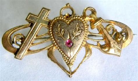 Christian Triad Cross Anchor Heart In Jewellery 3 Kaleidoscope Effect