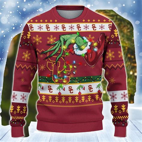 Ncaa Usc Trojans Grinch Christmas Ugly Sweater Shibtee Clothing