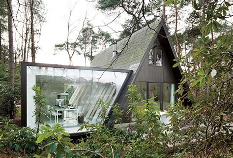 A Frame Summer Cabin Gets Glass Addition Modern House Designs