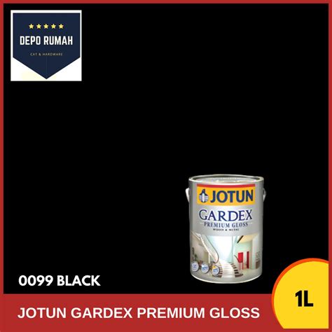 1litre Jotun Gardex Premium Gloss Paint Black 1l Cat Besi And Kayu Jotun