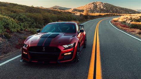 4k Red Ford Mustang Shelby Gt500 Wallpaper 48585 Baltana