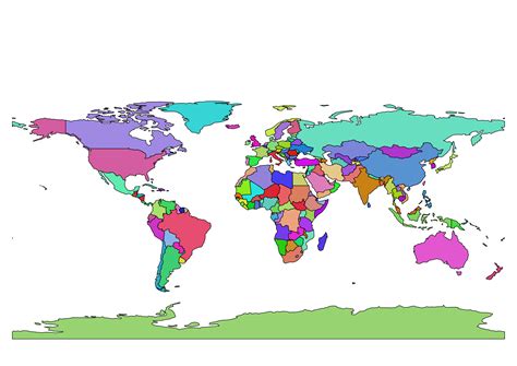 Clipart Multi Color Simple World Map