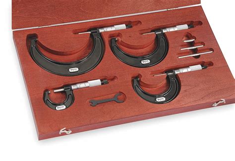 Starrett Micrometer Set Micrometers Included 1 In 2 In 3 In 4 In