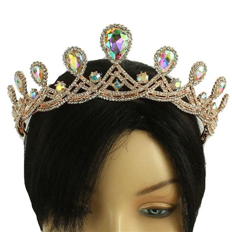 Crystal Teardrop Crown Tiara Dandd Florida Import