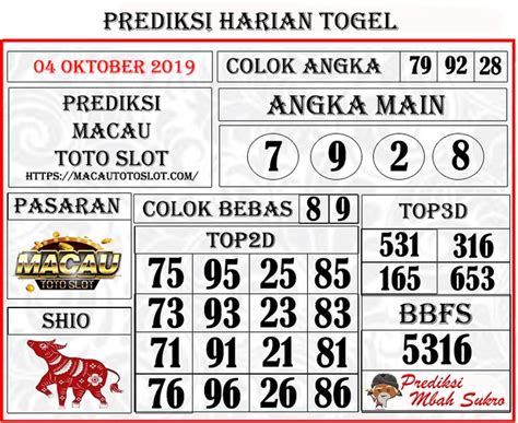 angka main toto macau