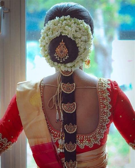 South Indian Bridal Hairstyle With Gajra Shaadiwish Indian Wedding