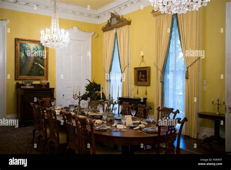 Nottoway Plantation 19th Century Antebellum Mansion Dining Room With