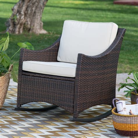 They are comfortable, yet durable enough to withstand the elements. Coral Coast Harrison Club Style Rocking Chair with Cushion ...